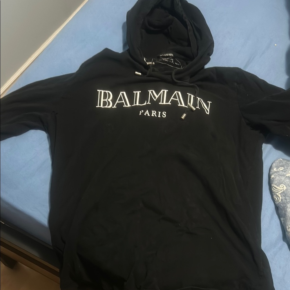 Balmain Black Hoodie for Men